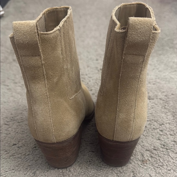 J. Crew Tan Ankle Boots Classic Chelsea Style (Used). - Picture 2 of 5